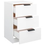vidaXL Tables de chevet 2 Pièces Blanc 40x36x65 cm