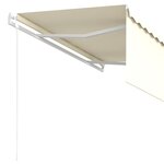 vidaXL Auvent rétractable automatique avec store 3 5x2 5 m Crème