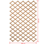 Nature Palissade de jardin 100 x 200 cm Bois Naturel