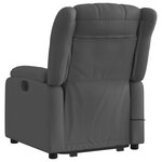 vidaXL Fauteuil inclinable de massage électrique Gris foncé Tissu