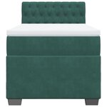 vidaXL Sommier à lattes de lit avec matelas Vert foncé 100x200 cm