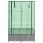 vidaXL Jardinière surélevée avec housse aspect rotin 80x40x138 cm