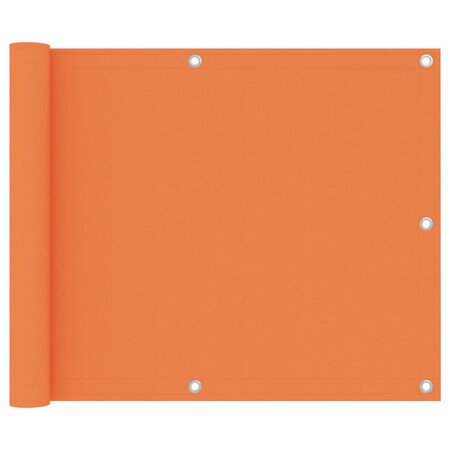 vidaXL Écran de balcon Orange 75x500 cm Tissu Oxford