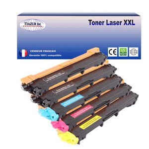 5 Toners compatibles avec Brother TN241 TN245 pour Brother DCP-9015CDW  DCP-9017CDW (Noir+Couleur) - T3AZUR