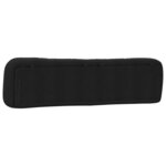 vidaXL Coussin de tête de lit noir 200 cm tissu