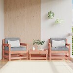 vidaXL Chaises de jardin avec coussins lot de 2 bois massif douglas