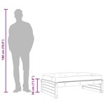 vidaXL Repose-pied de jardin 120x80 cm bois de pin massif