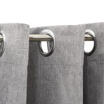 vidaXL Rideaux occultants Aspect lin avec œillets 2 Pièces Gris 140x225cm