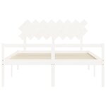 vidaXL Lit pour personne âgée et tête de lit 160x200 cm bois massif