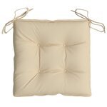 vidaXL Coussins de chaise 4 Pièces beige 40x40x7 cm tissu oxford