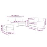 vidaXL Ensemble de canapés 3 Pièces avec coussins Jaune clair Tissu