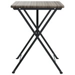 vidaXL Table de bistrot pliante Gris 55x54x71 cm Résine tressée