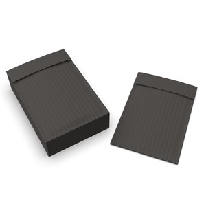 Lot de 100 enveloppes en papier ondulé noir 165x100 mm