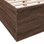 vidaXL Cadre de lit chêne marron 140x200 cm bois d'ingénierie