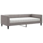 vidaXL Lit de jour avec matelas taupe 100x200 cm tissu
