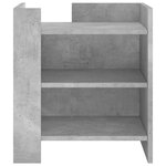 vidaXL Table de chevet gris béton 45x50x50 cm bois d'ingénierie