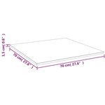 vidaXL Dessus de table carré Marron clair70x70x1 5cm Bois chêne traité