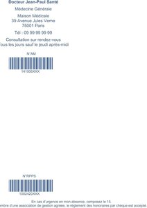 Bloc de 100 ordonnances - Ordonnancier personnalisé pour les professionnels de santé - 1 UTTSCHEID