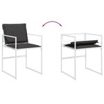 vidaXL Ensemble à manger de jardin avec coussins 17Pièces blanc textilène