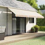 vidaXL Tissu de remplacement pour auvent rayures multicolores 4 5x3 m