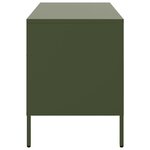 vidaXL Meuble TV vert olive 68x39x50 5 cm acier laminé à froid