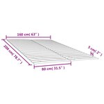 vidaXL Sommiers à lattes avec 48 lattes 2 Pièces 80x200 cm
