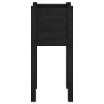 vidaXL Jardinières d'extérieur 2 Pièces Noir 31x31x70 cm Bois de pin