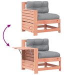 vidaXL Canapé de jardin accoudoir avec coussin bois massif douglas