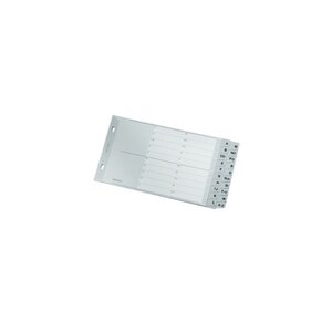 LEITZ Intercalaires en plastique A-Z A5 paysage PP gris