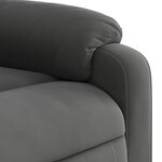 vidaXL Fauteuil inclinable gris foncé tissu microfibre