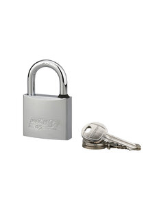 THIRARD - Cadenas à clé Mach 3  laiton nickelé  extérieur  anse inox  45mm  2 clés