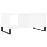 vidaXL Table basse blanc 90x50x40 cm bois d'ingénierie