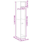 vidaXL Garde-robe chêne artisanal 30x50x200 cm bois d'ingénierie