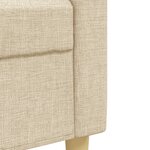 vidaXL Ensemble de canapés 4 Pièces avec repose-pied crème tissu