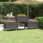 vidaXL Jardinière Gris 178 5x44x75 cm Bois massif de pin