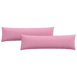 vidaXL Coussins de canapé 2 Pièces Rose 145 x 40 cm tissu