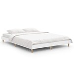 vidaXL Cadre de lit Blanc 140x190 cm bois d'ingénierie