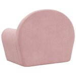vidaXL Canapé pour enfants rose peluche douce