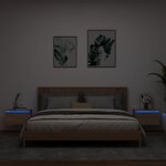 vidaXL Tables de chevet murales avec lumières LED 2 Pièces chêne sonoma