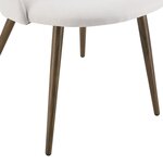 Lot de 2 chaises de salle à manger cuisine rembourrée en textile pieds métal avec effet bois siège fauteuil de salon beige 83 x 50 x 53 cm 03_0005729