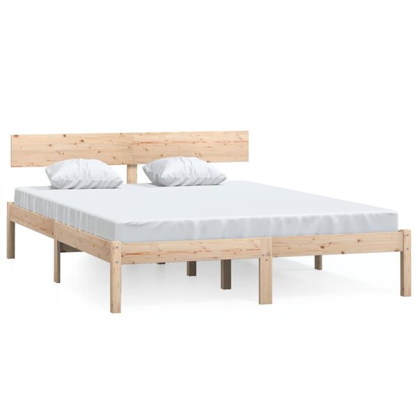 vidaXL Cadre de lit bois massif 120x190 cm petit double