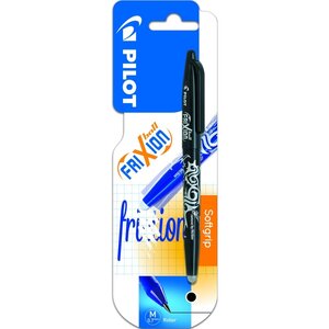 Pilot Frixion Ball Lot de 1 Stylo Gel Effaçable - Pointe Bille 0 7 mm - Course 0 4 mm - Prise Ergonomique - Couleur Noir