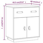 vidaXL Buffet 65 5x40x75 cm Bois massif de pin