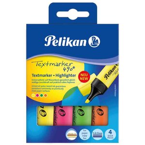 Etui de 4 Surligneurs Textmarker 490 Assortis PELIKAN