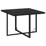 vidaXL Ensemble à manger de jardin coussins 9Pièces Résine tressée Noir