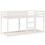 vidaXL Lit superposé avec toit blanc 90x190 cm bois massif de pin