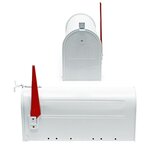 Boite aux lettres style américain design sur pied us mailbox blanc