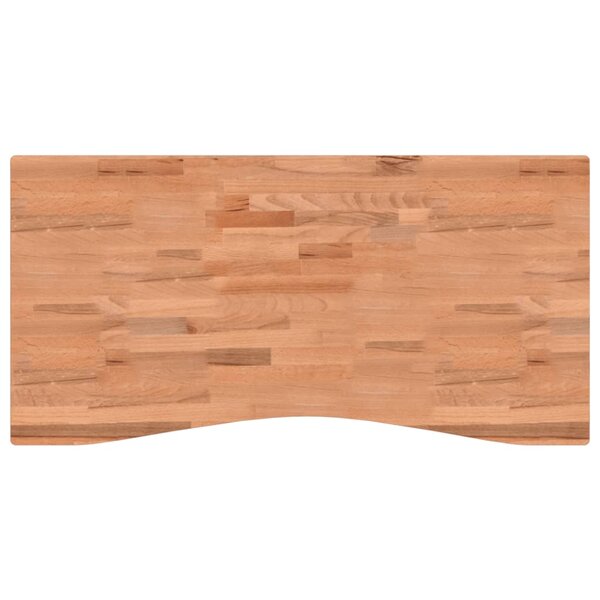 vidaXL Dessus de bureau 110x(50-55)x4 cm bois massif de hêtre