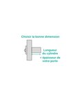 THIRARD - Verrou double entrée Transit 2 pour porte d'entrée  cylindre 40mm  4 clés  époxy or