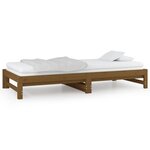 vidaXL Lit coulissant Marron miel 2x(90x200) cm Bois de pin solide